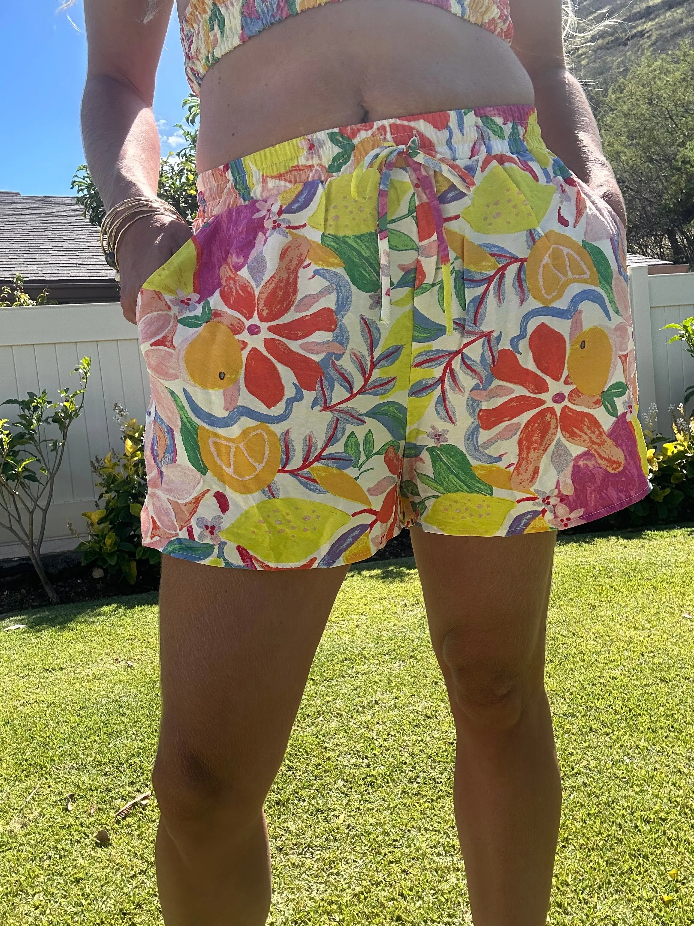 Calabash printed short