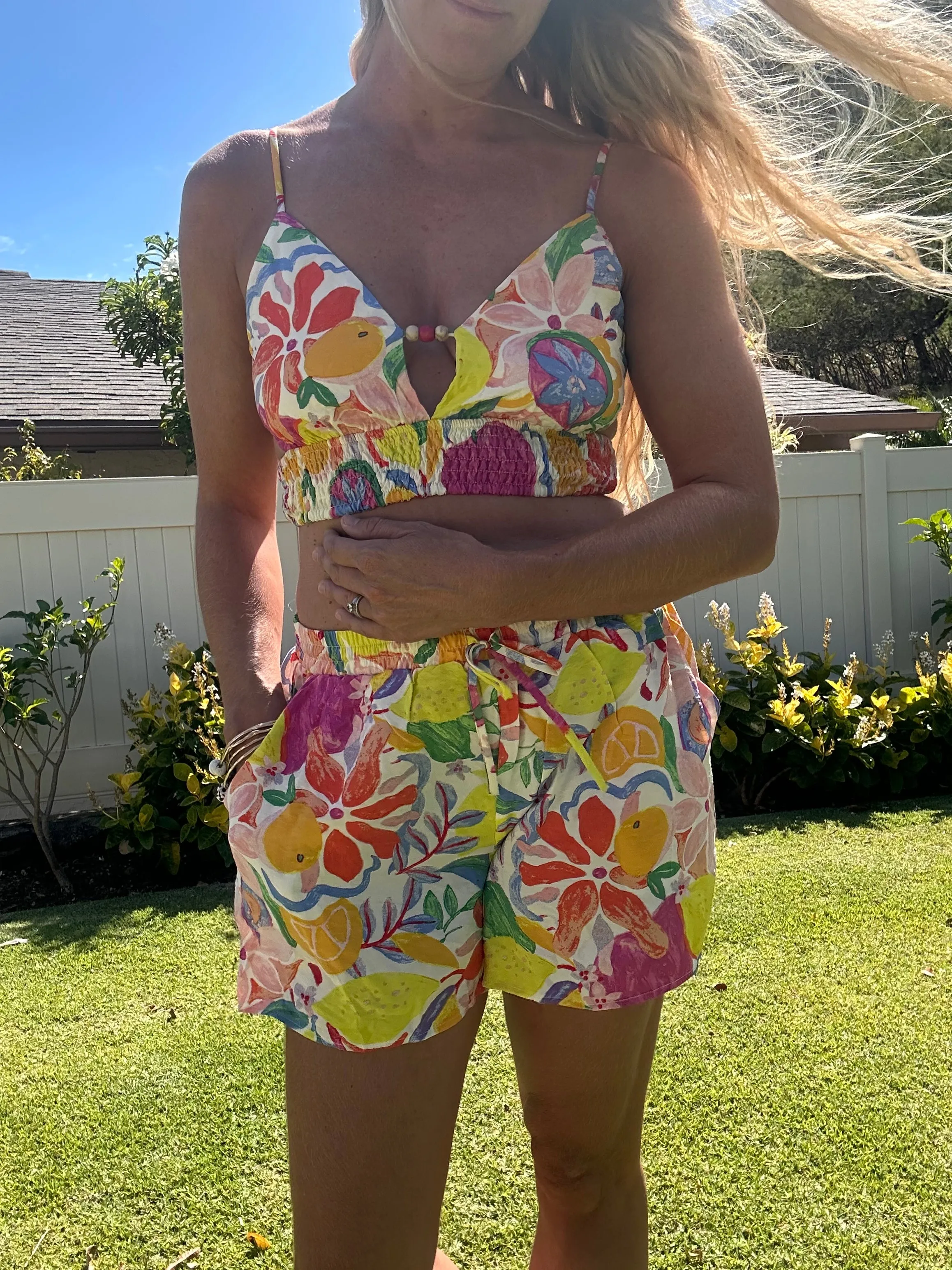 Calabash printed short