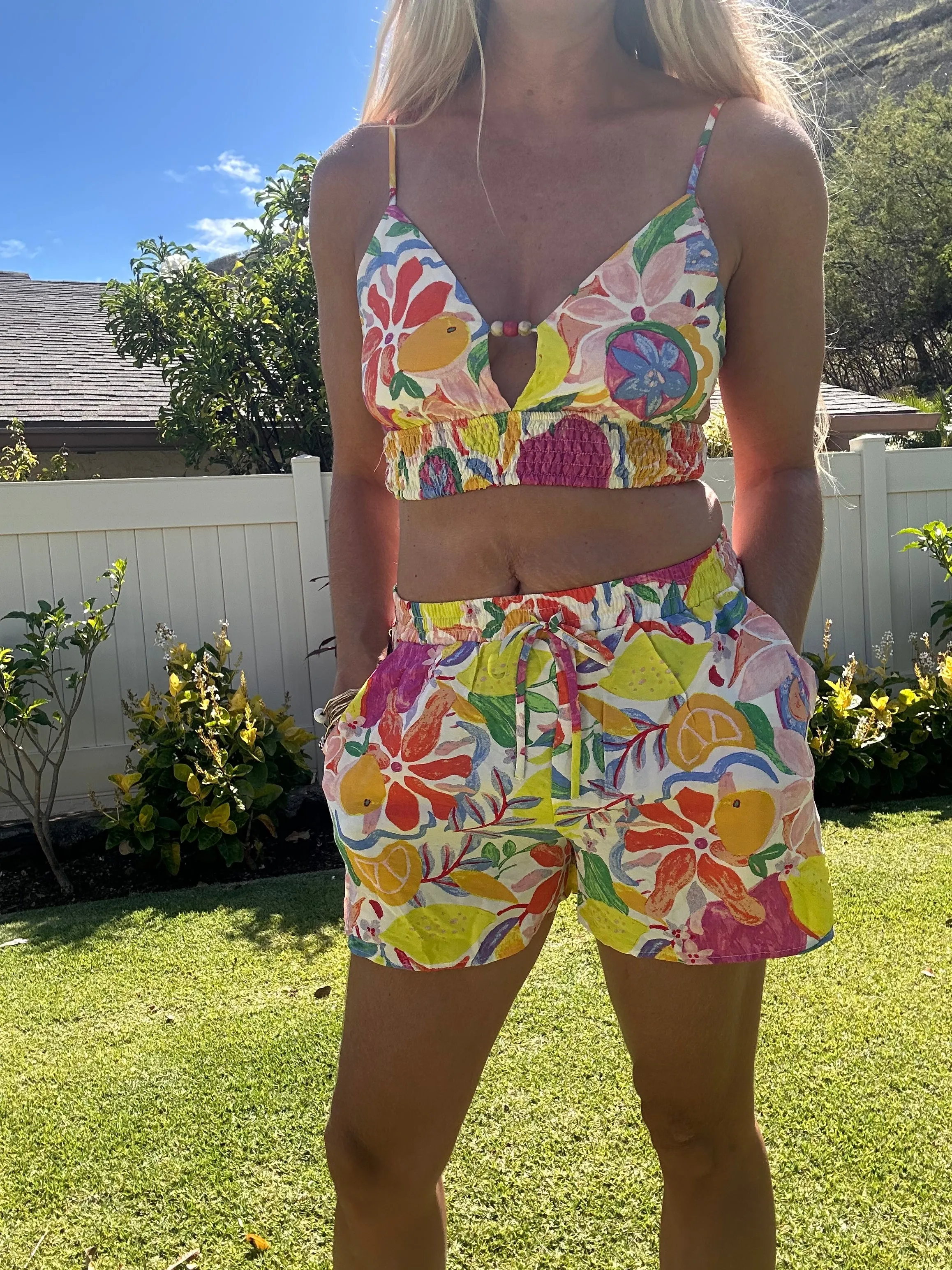 Calabash printed short