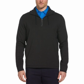 Callaway Premium Aquapel 1/4 Zip Hoodie Golf Jacket Black Heather - SS25 Men