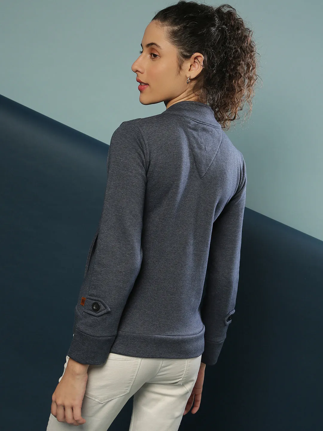 Campus Sutra Women Solid Stylish Casual Jacket