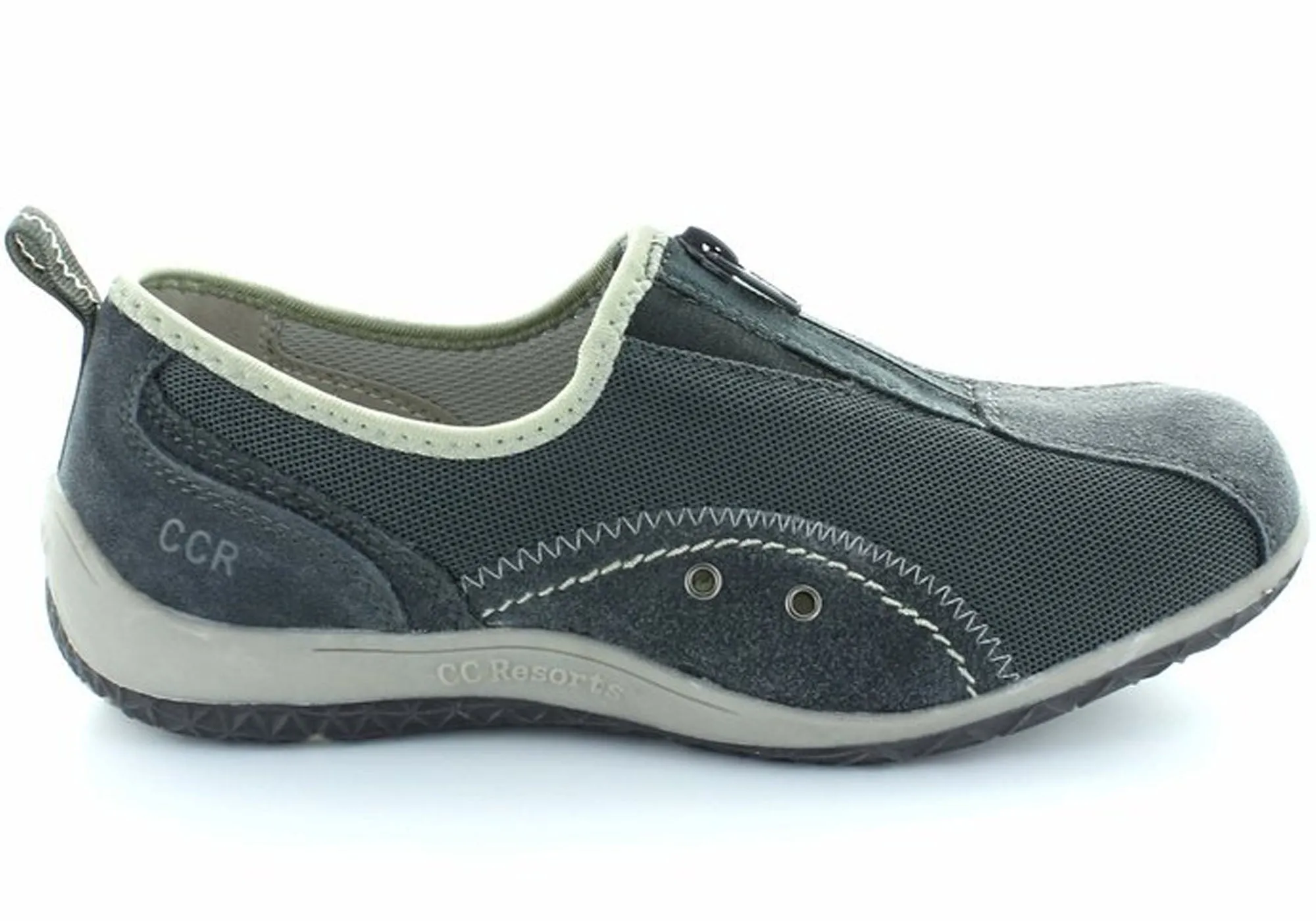 CC Resorts Sorrell Womens Comfortable Casual Flats With Zip Entry CC Resorts Shoes