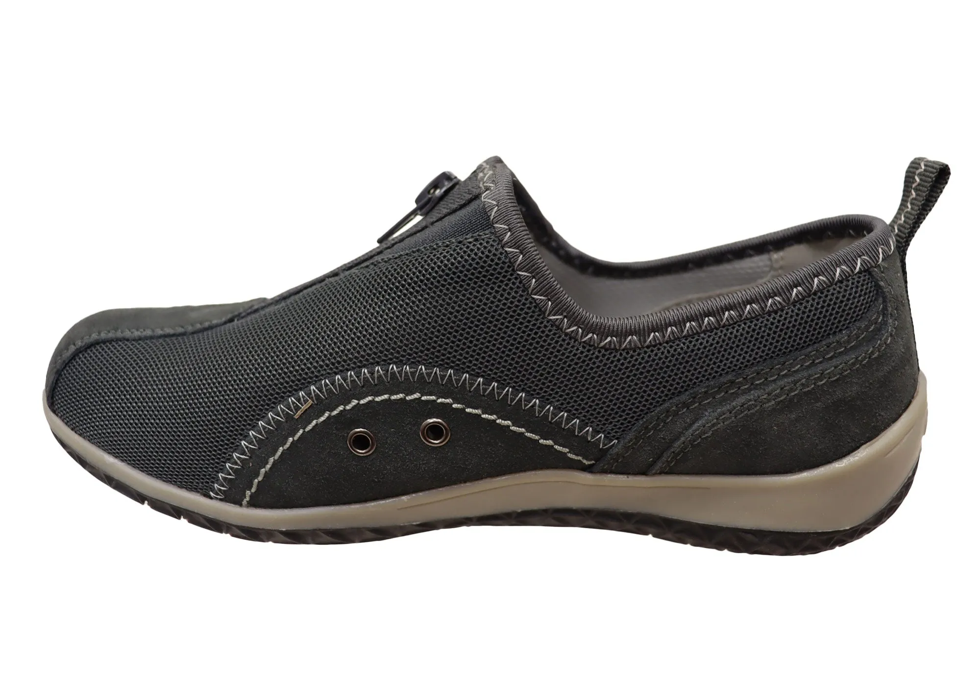 CC Resorts Sorrell Womens Comfortable Casual Flats With Zip Entry CC Resorts Shoes
