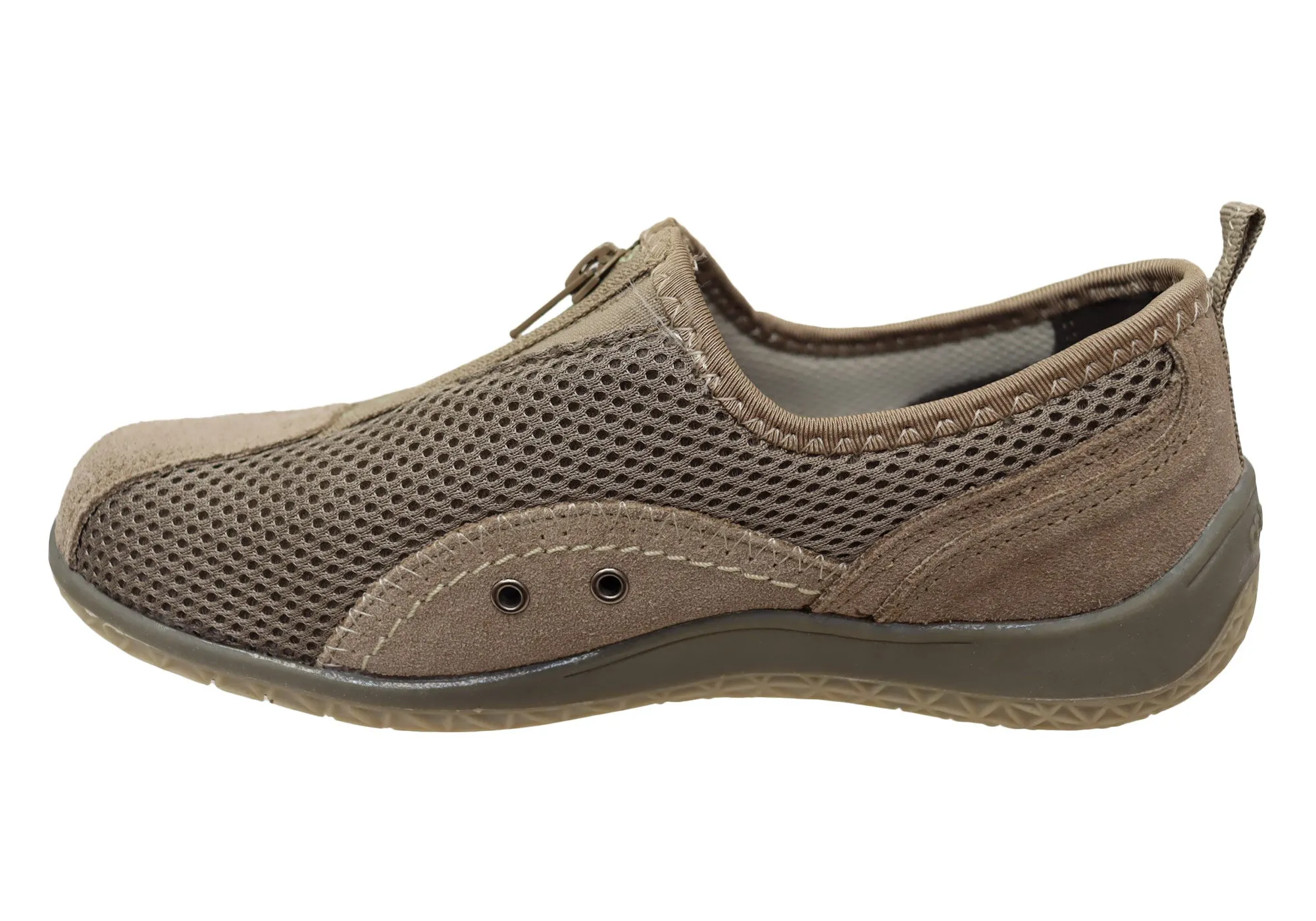 CC Resorts Sorrell Womens Comfortable Casual Flats With Zip Entry CC Resorts Shoes