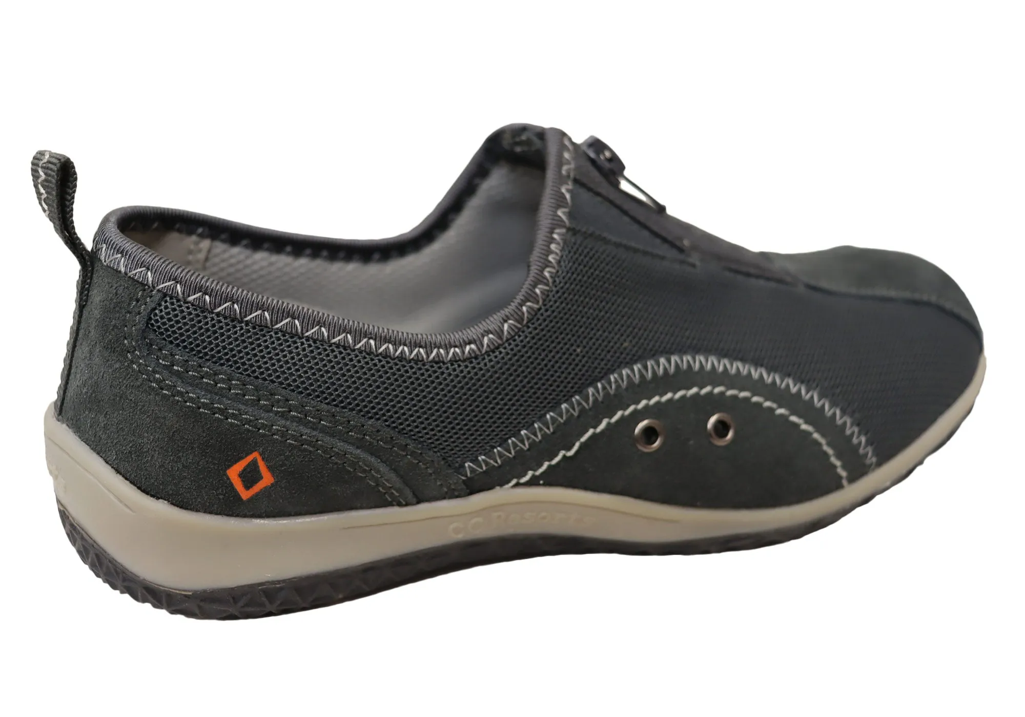 CC Resorts Sorrell Womens Comfortable Casual Flats With Zip Entry CC Resorts Shoes