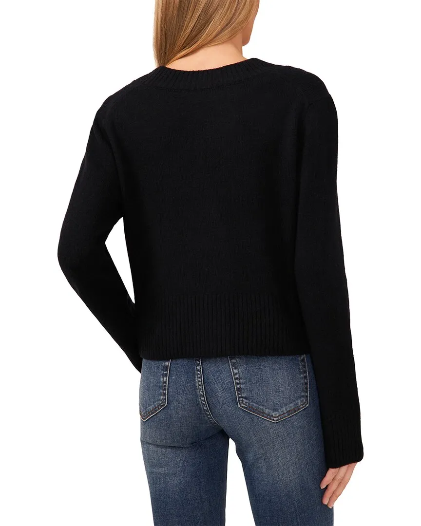 CeCe V-Neck Crop Cardigan