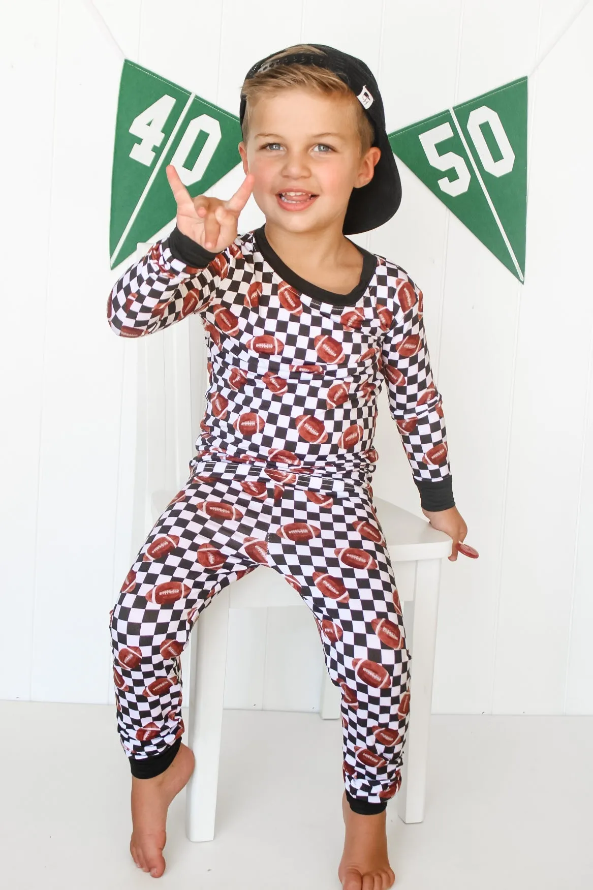 Checkered Football Dream Set Babykids_Dream-Big-Little-Co