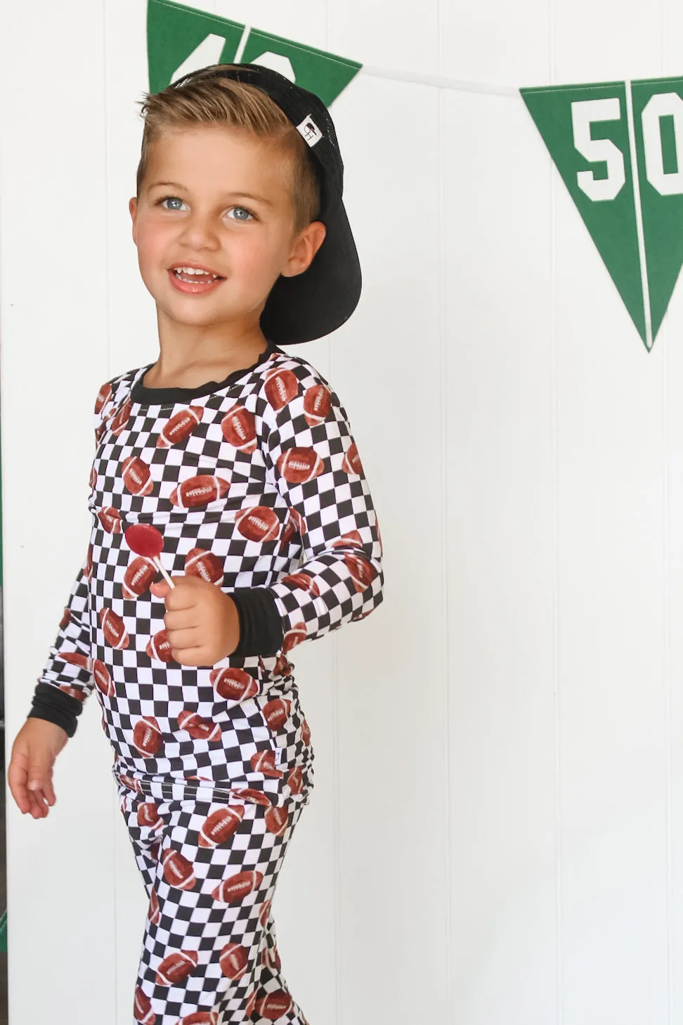 Checkered Football Dream Set Babykids_Dream-Big-Little-Co