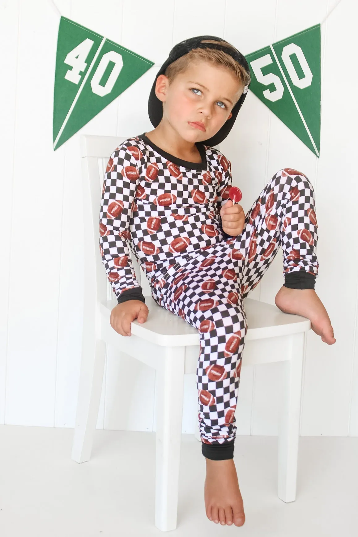Checkered Football Dream Set Babykids_Dream-Big-Little-Co