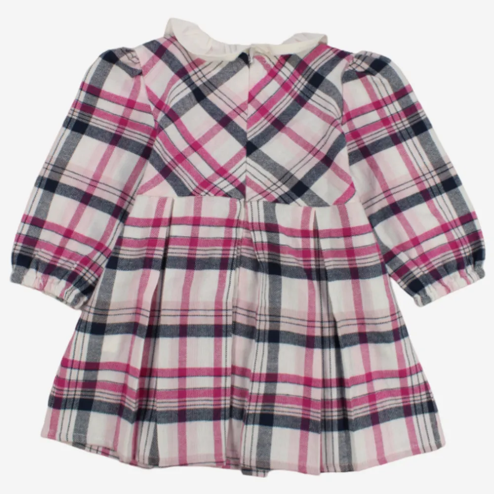 Checkered Long-Sleeved Dress