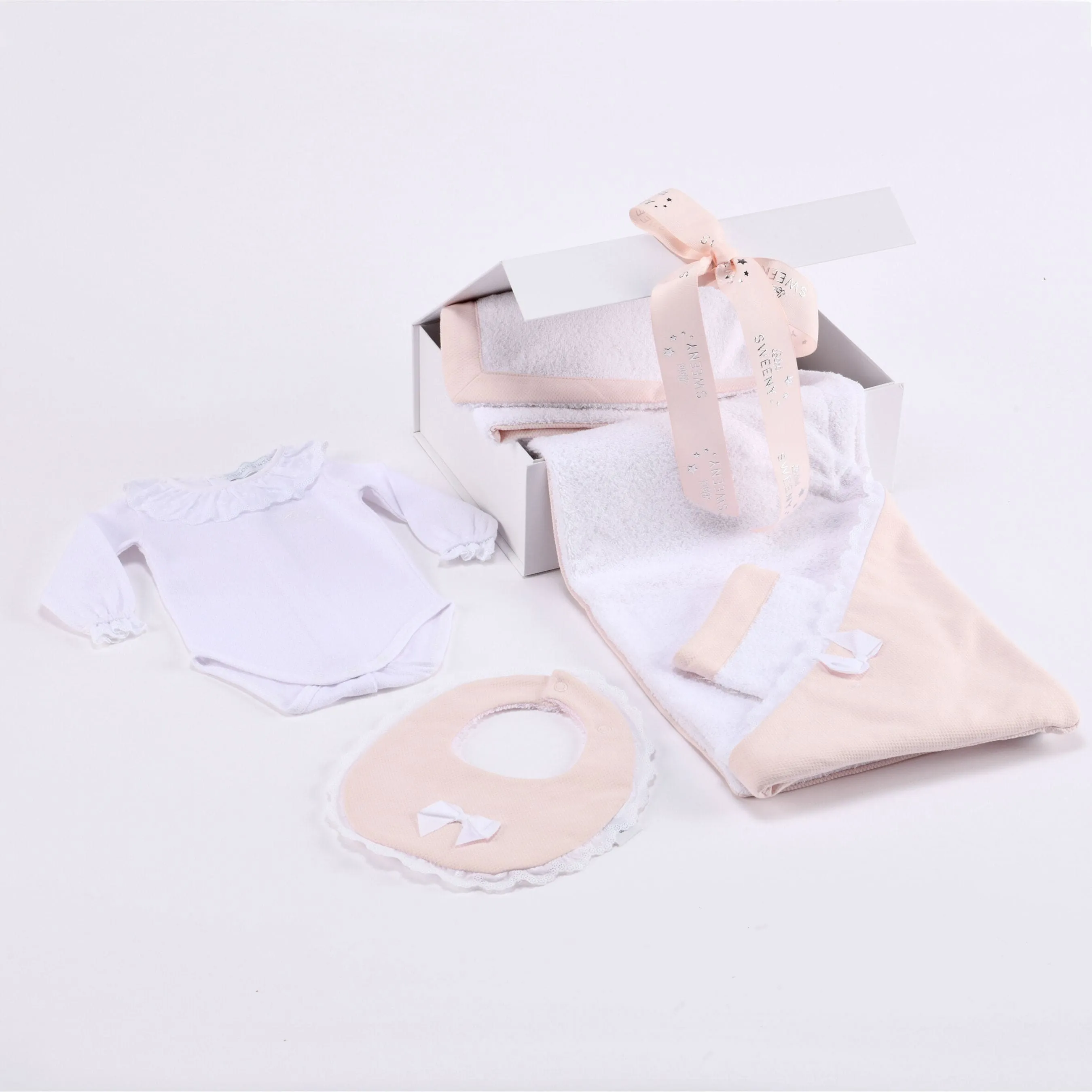 Chely | Girls Rose Blush Hooded Towel & Washcloth (2) Babykids_Bebe-Sweeny