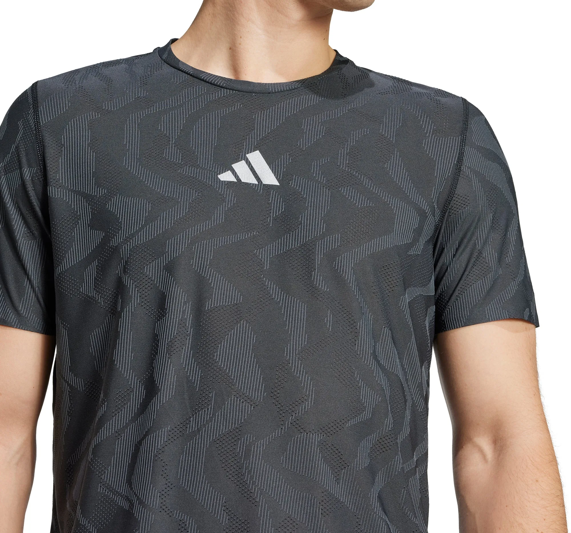 Clothing Adidas  Men adidas Ultimate Engineered ClimaCool  Short Sleeve Mens Running Top - Black