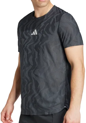 Clothing Adidas  Men adidas Ultimate Engineered ClimaCool  Short Sleeve Mens Running Top - Black