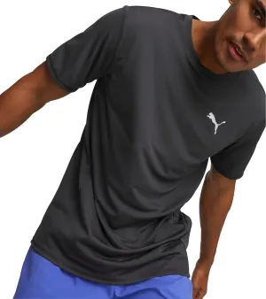 Clothing Puma  Men Puma Favourite Short Sleeve Mens Running Top - Black