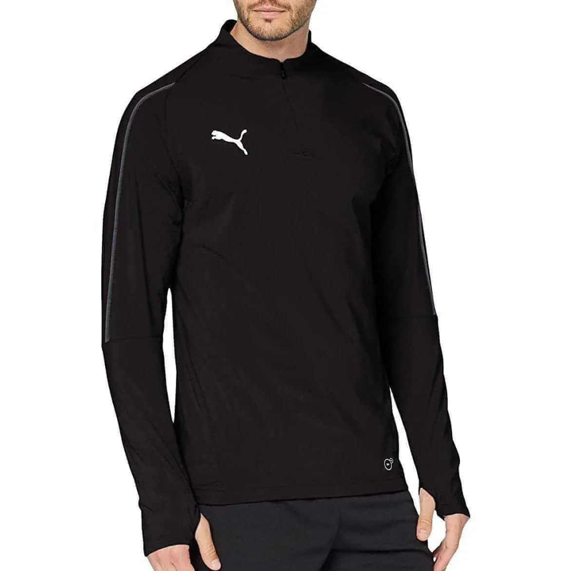 Clothing Puma  Men Puma Final Half Zip Long Sleeve Mens Training Top - Black