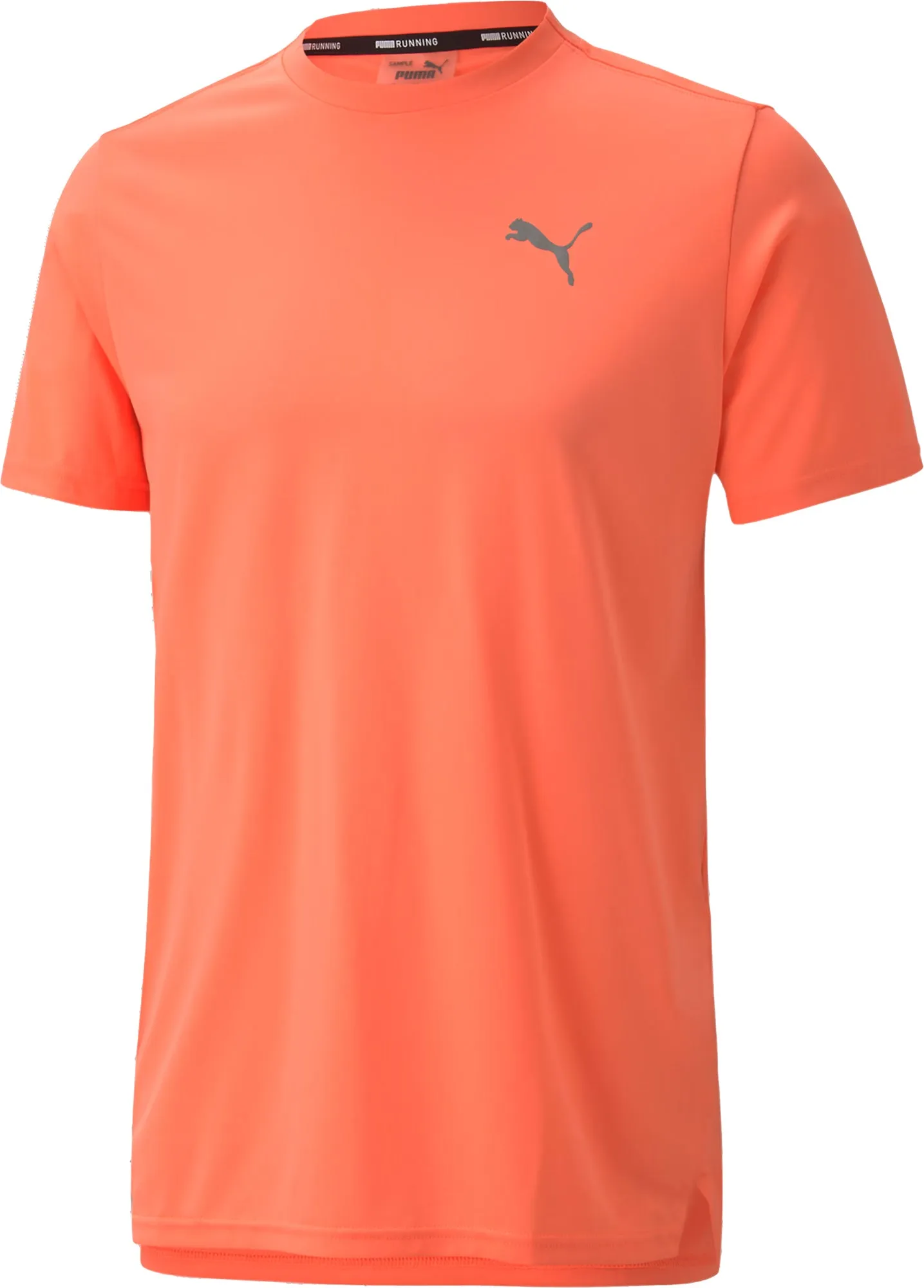 Clothing Puma  Men Puma Lite Laser Cat Short Sleeve Mens Running Top - Orange