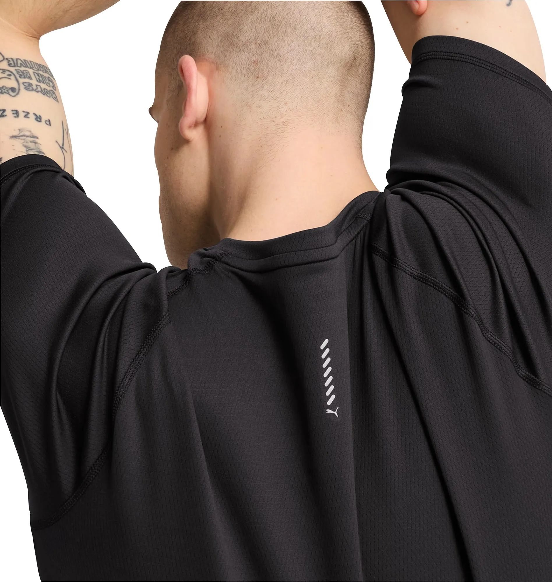 Clothing Puma  Men Puma Velocity Short Sleeve Mens Running Top - Black