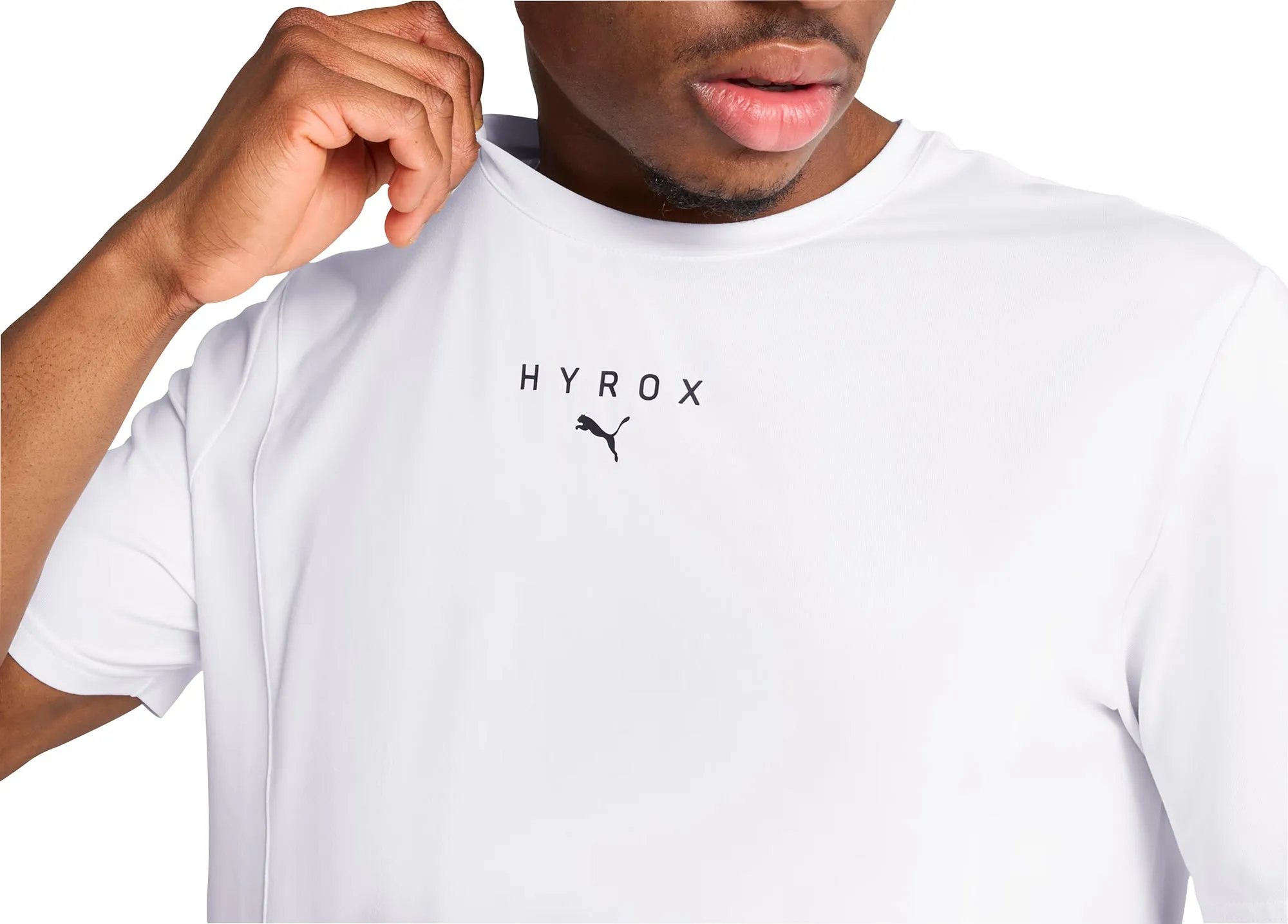 Clothing Puma  Men Puma X HYROX Cloudspun Short Sleeve Mens Training Top - White