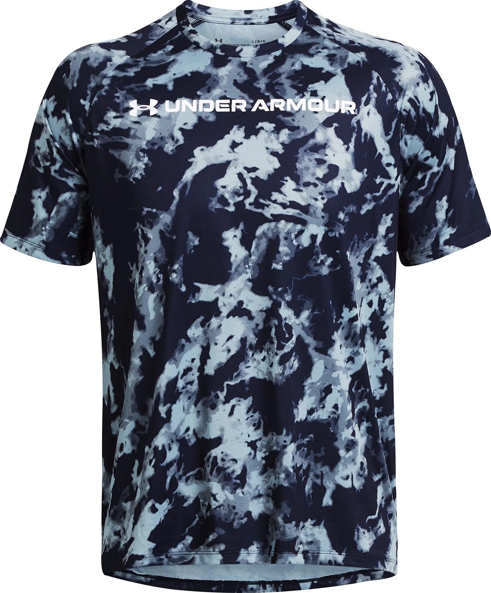 Clothing Under Armour  Men Under Armour ABC Camo Short Sleeve Mens Training Top - Blue