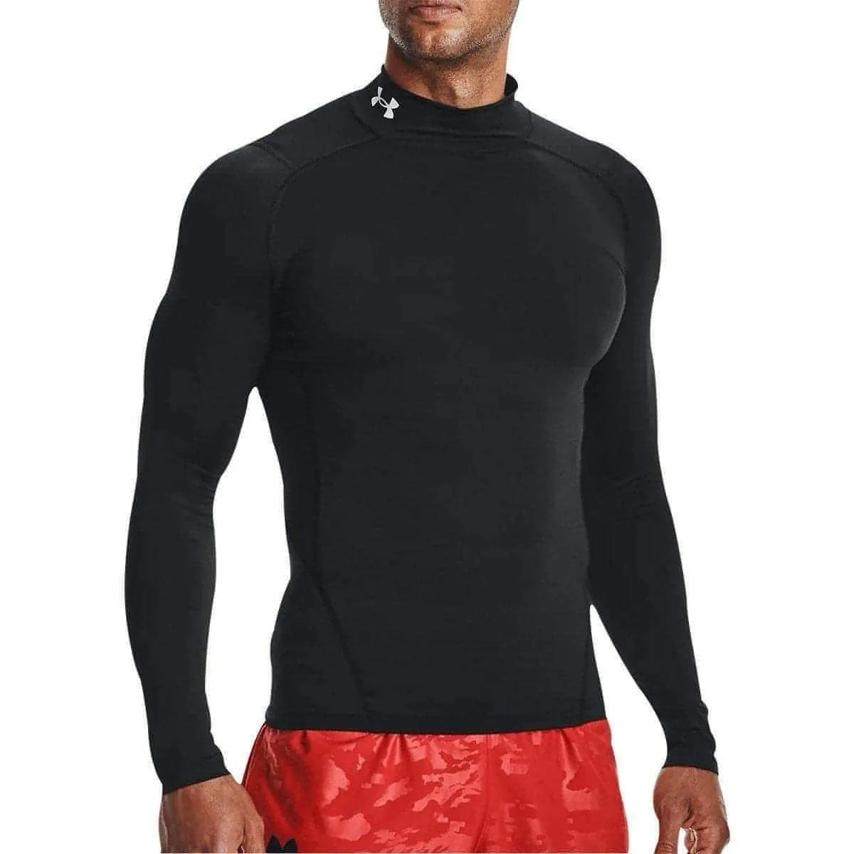 Clothing Under Armour  Men Under Armour HeatGear Mock Long Sleeve Mens Training Top - Black