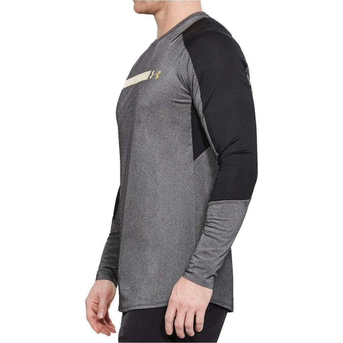 Clothing Under Armour  Men Under Armour Perpetual Fitted Long Sleeve Mens Training Top - Grey