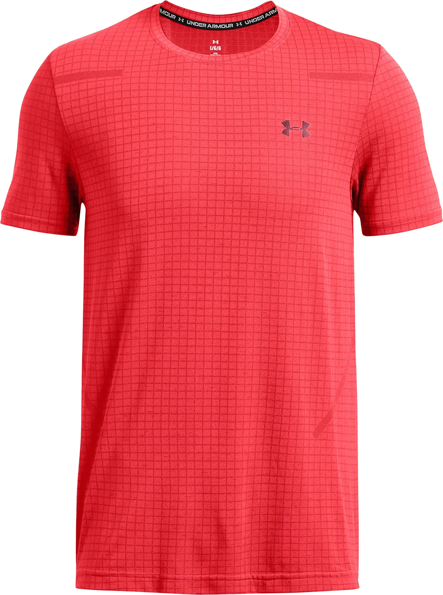 Clothing Under Armour  Men Under Armour Seamless Grid Short Sleeve Mens Training Top - Red
