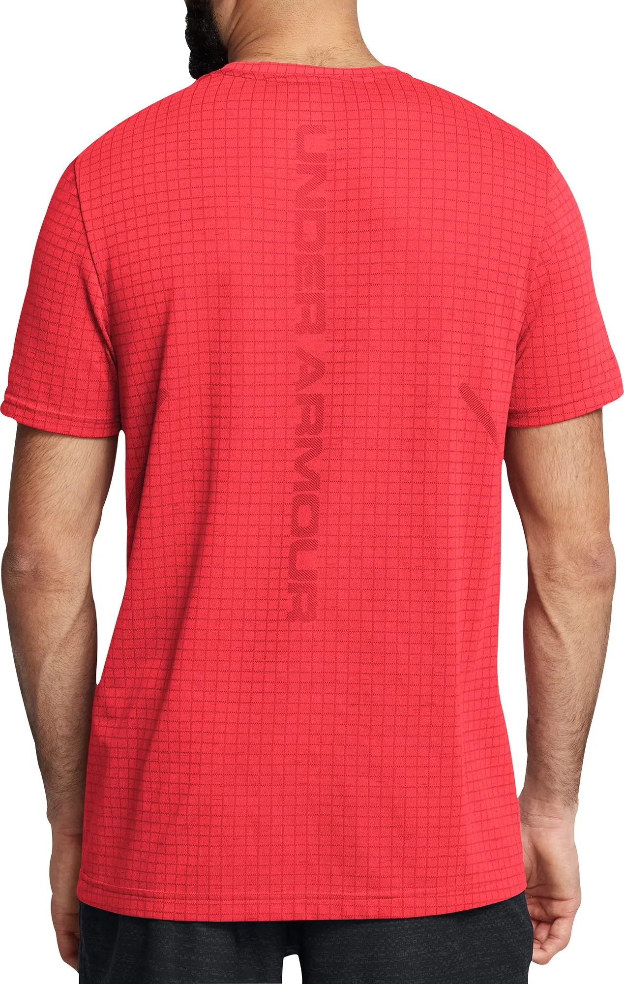 Clothing Under Armour  Men Under Armour Seamless Grid Short Sleeve Mens Training Top - Red