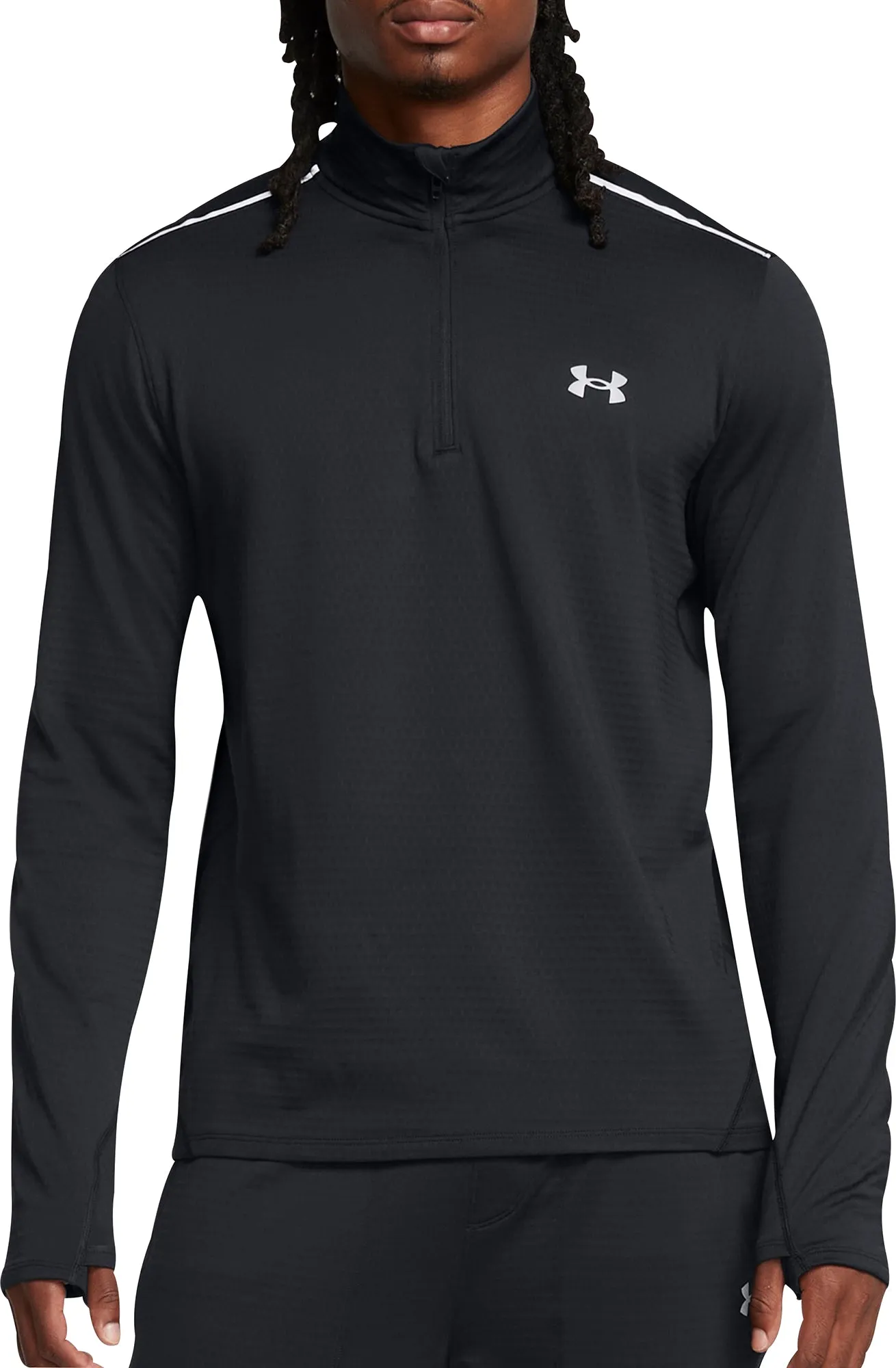 Clothing Under Armour  Men Under Armour Vanish Cold Weather Half Zip Long Sleeve Mens Running Top - Black
