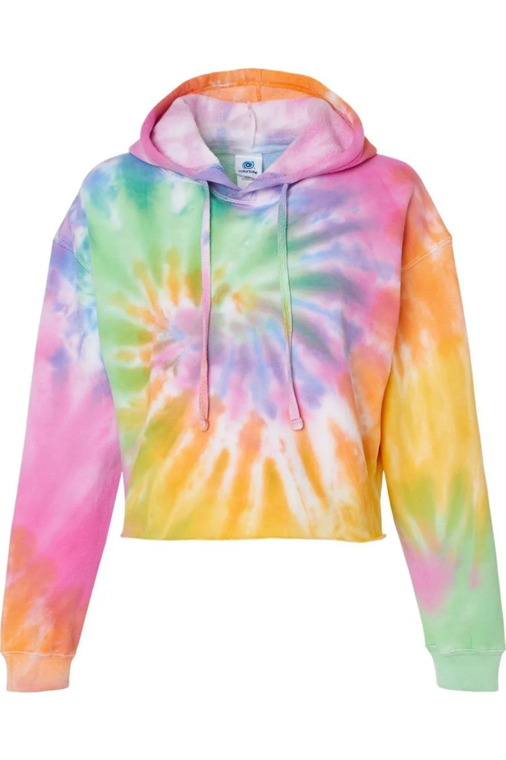 Colortone Women´s Tie-Dyed Crop Hooded Sweatshirt
