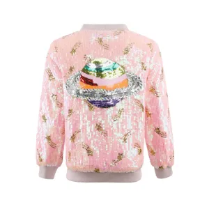 Deep in Space Sequin Bomber by Lola   The Boys