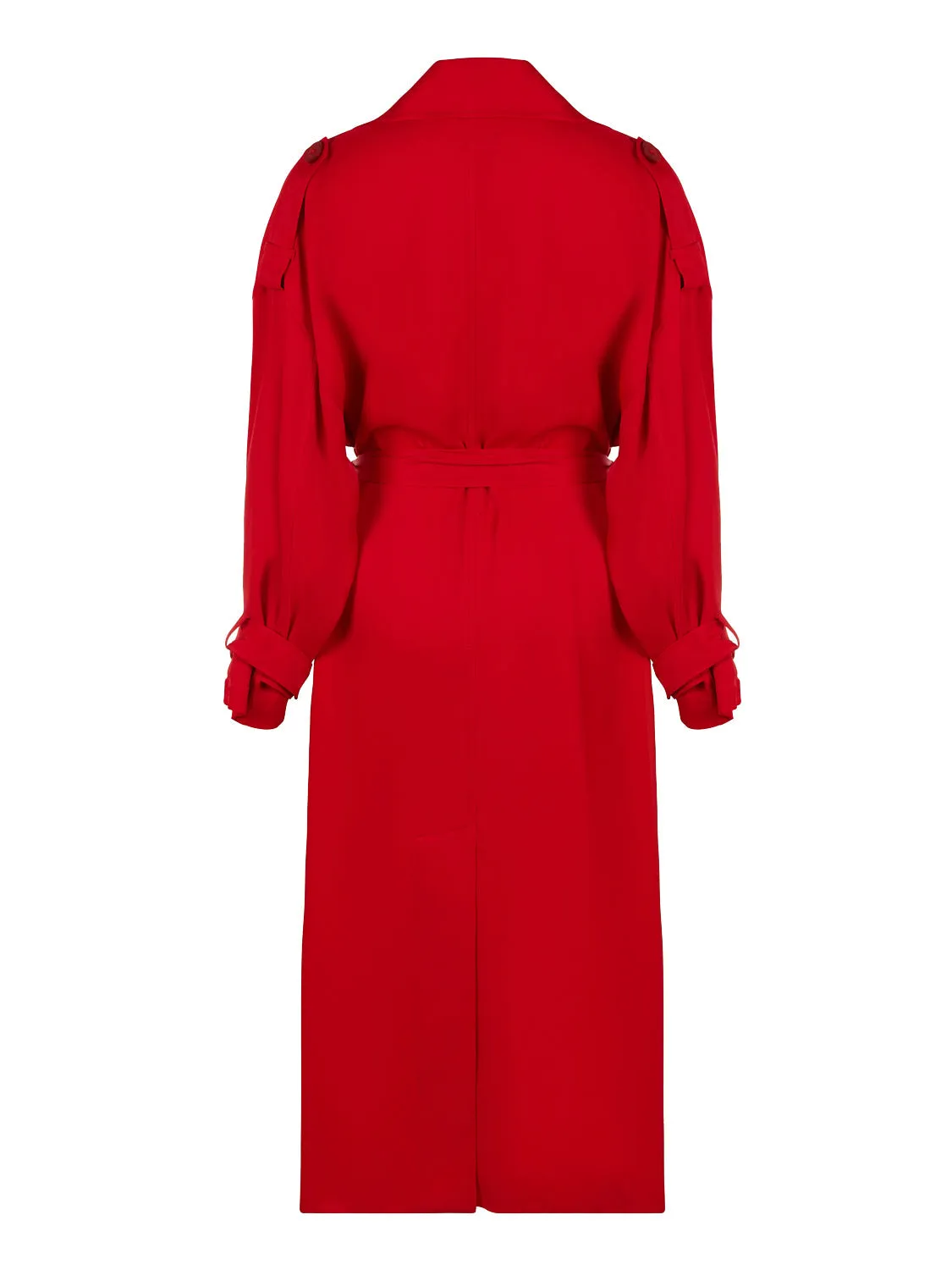 Double-Breasted Belted Trench Coat