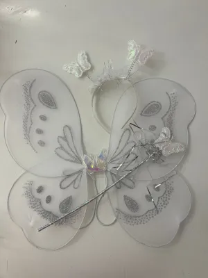Fairy Wings Dress up Set white