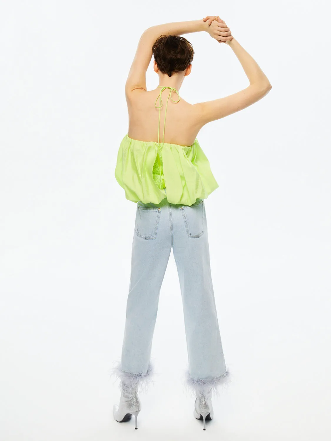 Feather Boa Jeans