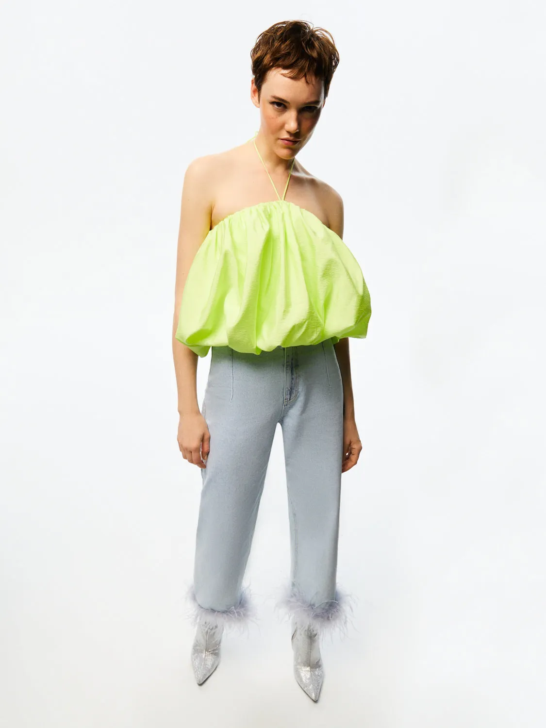 Feather Boa Jeans
