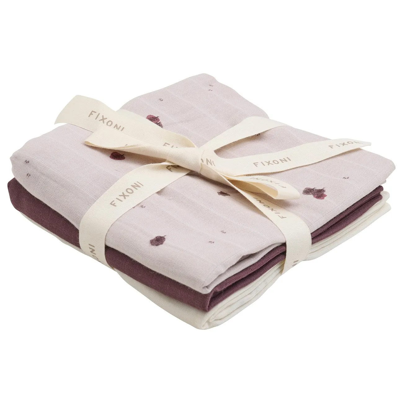 FIXONI Cloud Gray Muslin Cloth 3-Pack 65X65 Babykids_Fixoni