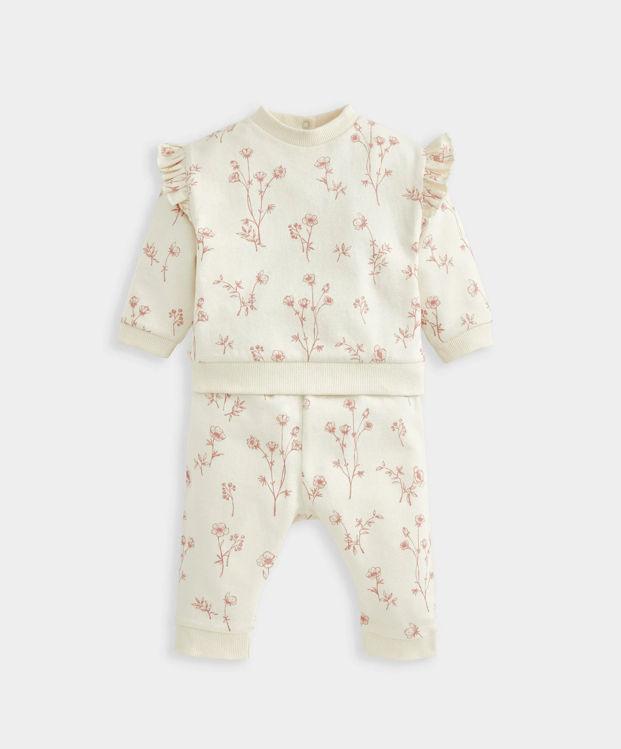 Floral Sweatshirt & Leggings Set