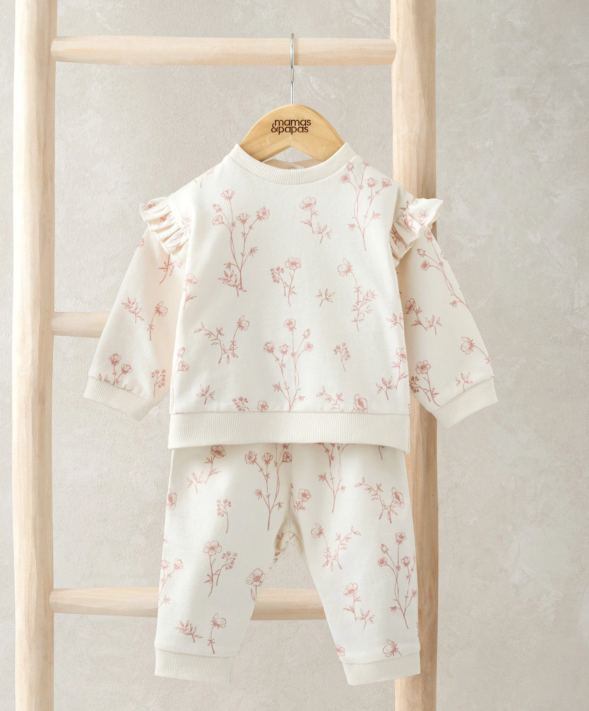 Floral Sweatshirt & Leggings Set