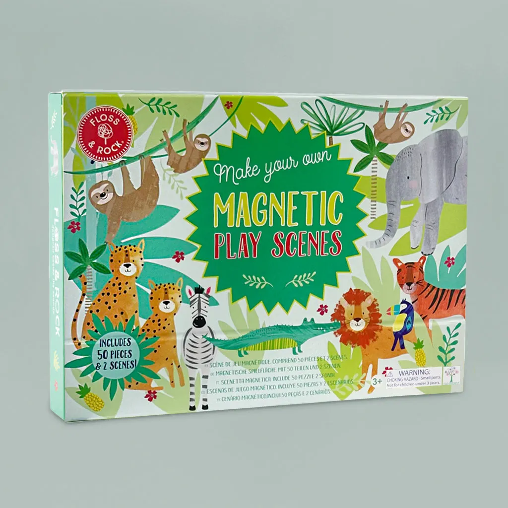 Floss & Rock Magnetic Play Scenes, Jungle with Georgie Giraffe Soft Toy