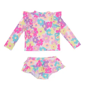 Flower Fluro Rash Suit 4Yr