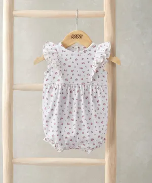 Frill Sleeve Shortie Romper - Ditsy Rose Print Babykids Mamas & Papas