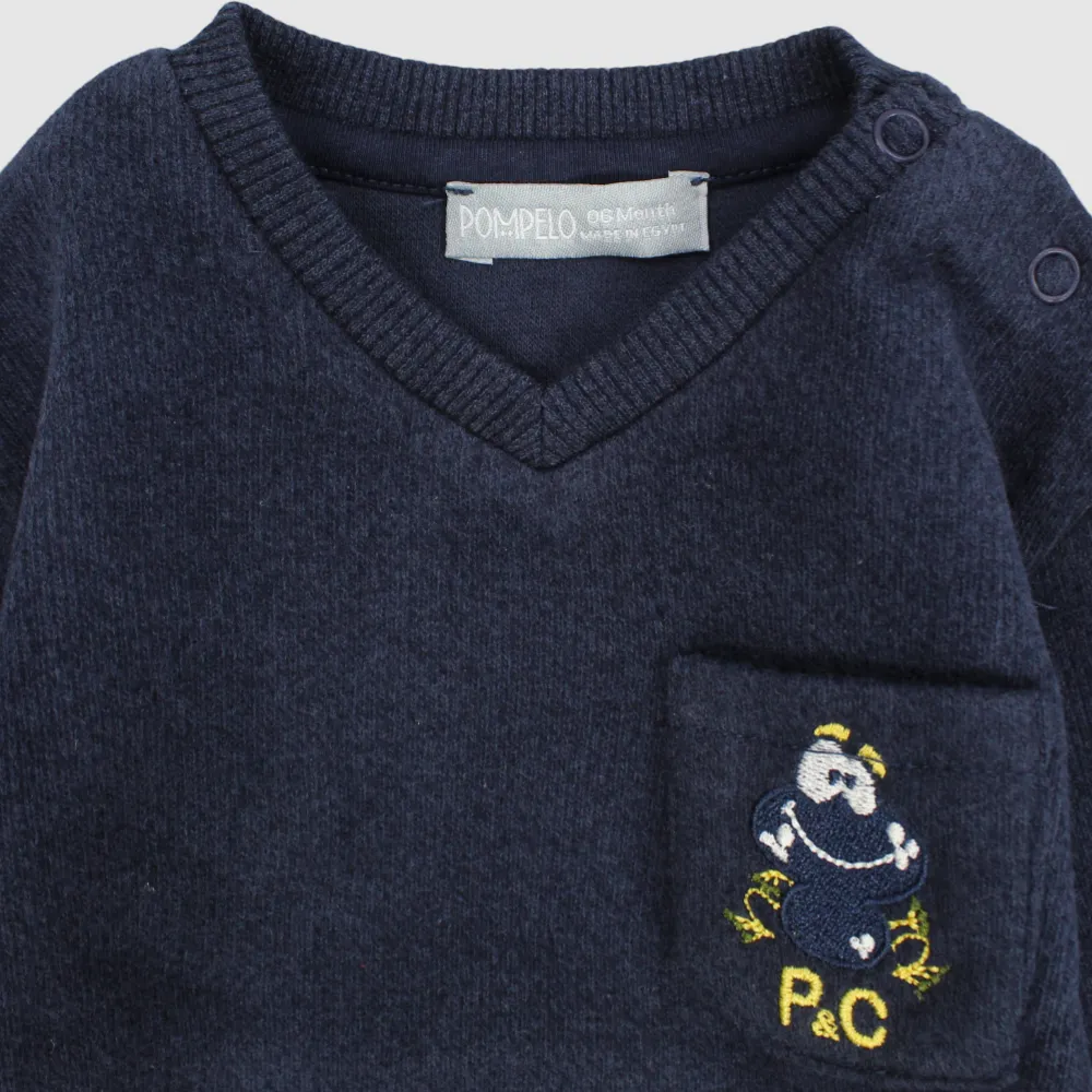 Froggy Long-Sleeved Fleeced Sweatshirt