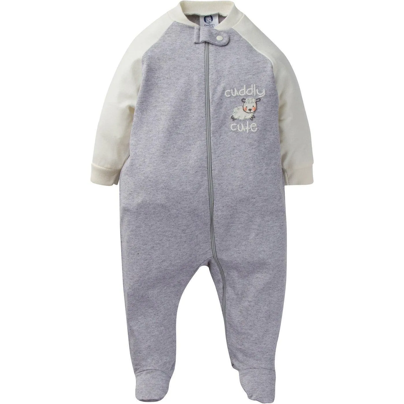 Gerber 3pk. Boys Sleepers - Cuddly Sheep - Newborn Babykids Gerber