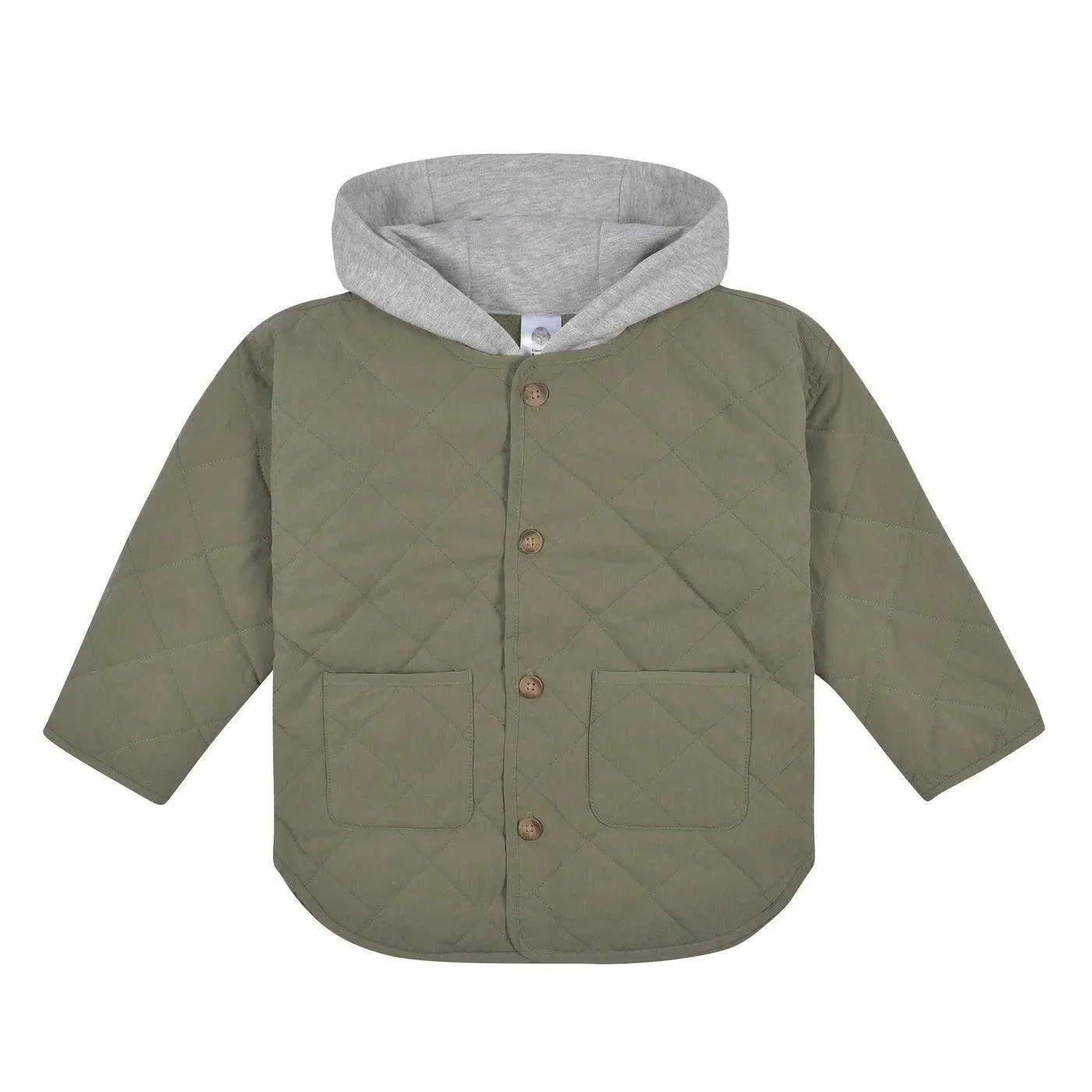 Gerber Baby Boys Green Quilted Hooded Jacket (12-24m) Babykids Gerber