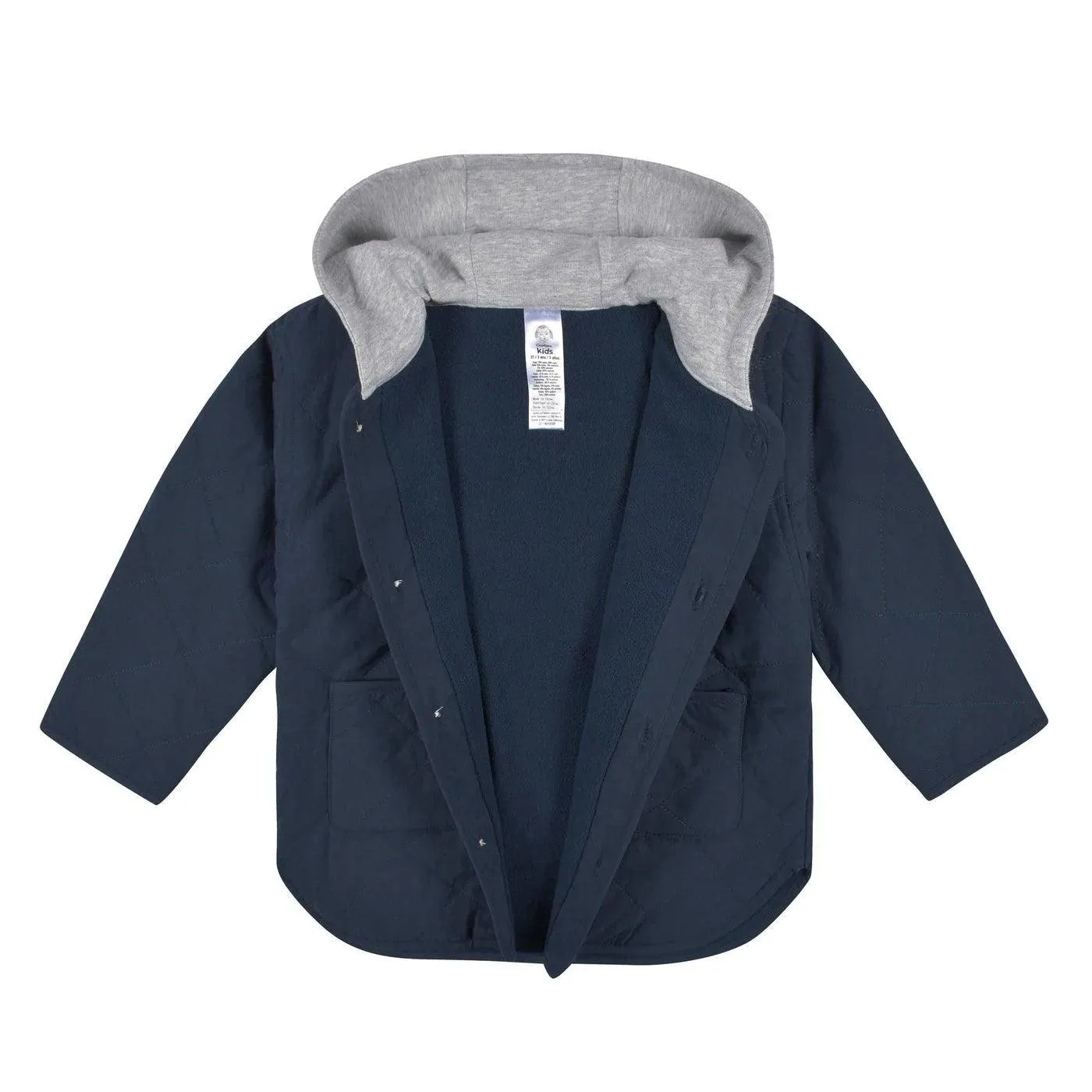 Gerber Baby Boys Navy Quilted Hooded Jacket (12-24m) Babykids Gerber