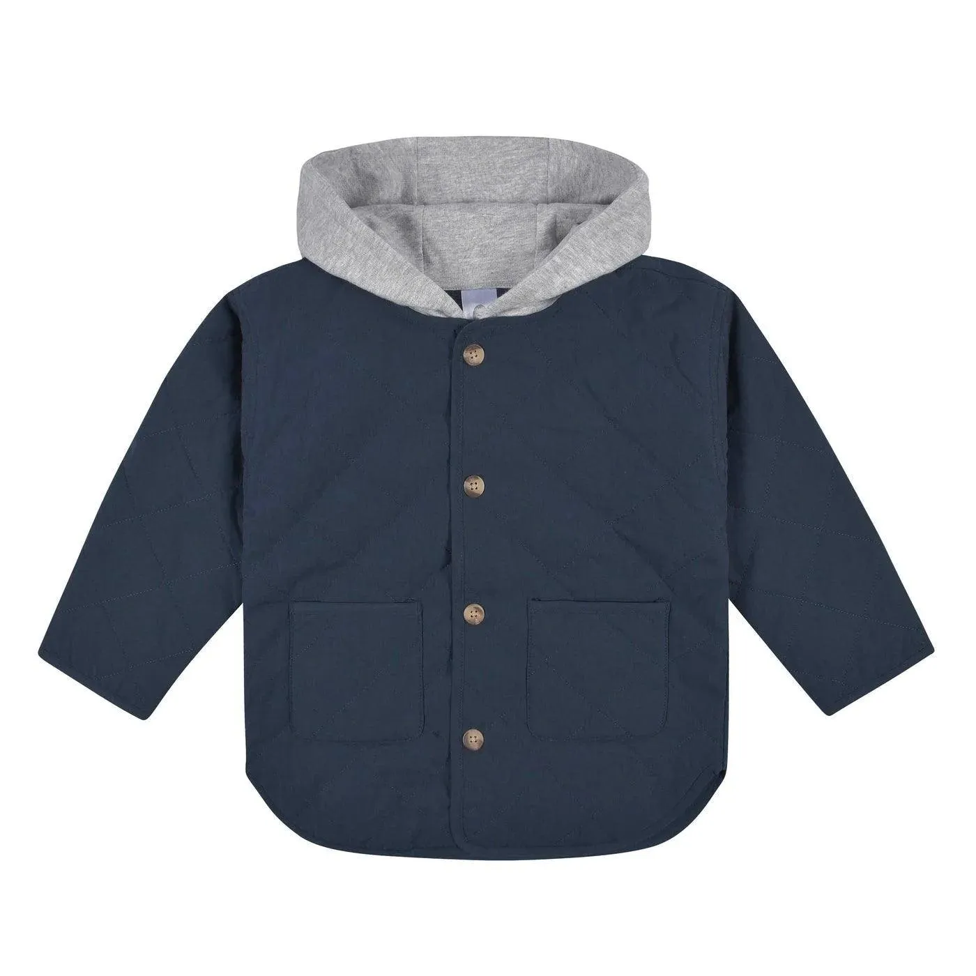 Gerber Baby Boys Navy Quilted Hooded Jacket (12-24m) Babykids Gerber