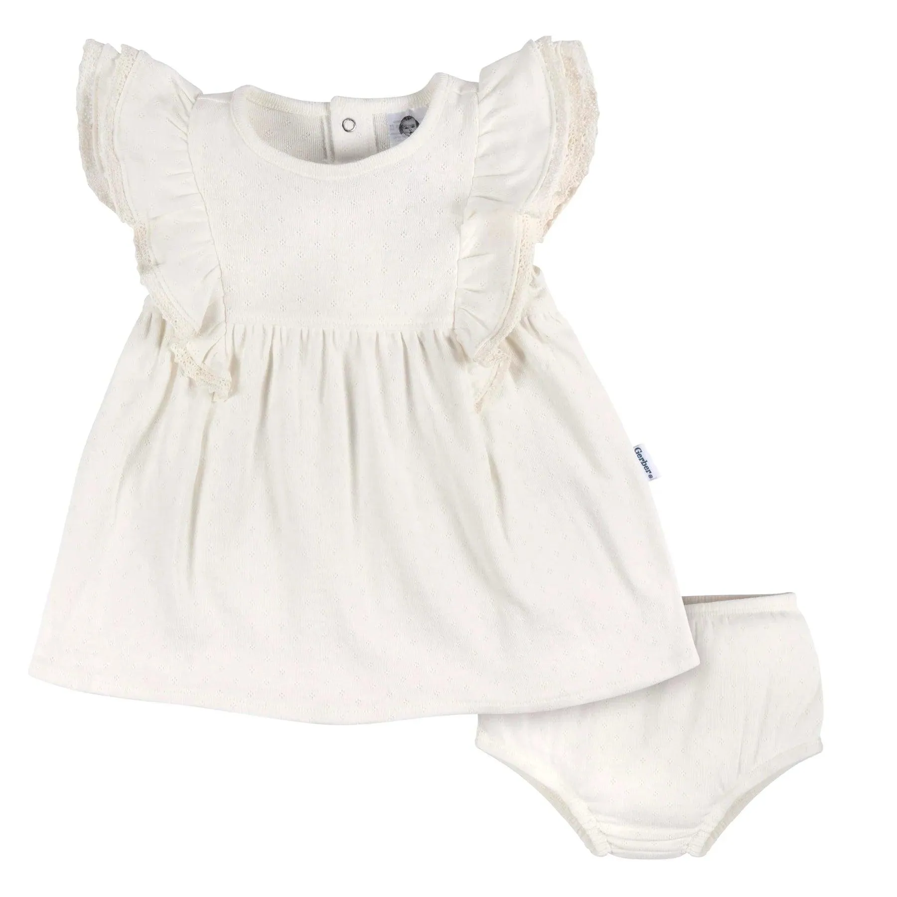 Gerber Baby Girls 2pc Top   Diaper Cover Set Babykids Gerber