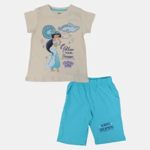 Girls Cotton Pajama Set – Princess Jasmine Design