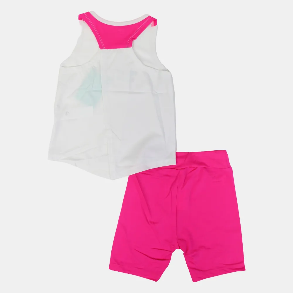 Girls' Cotton Sleeveless 2-Piece Outfit Set