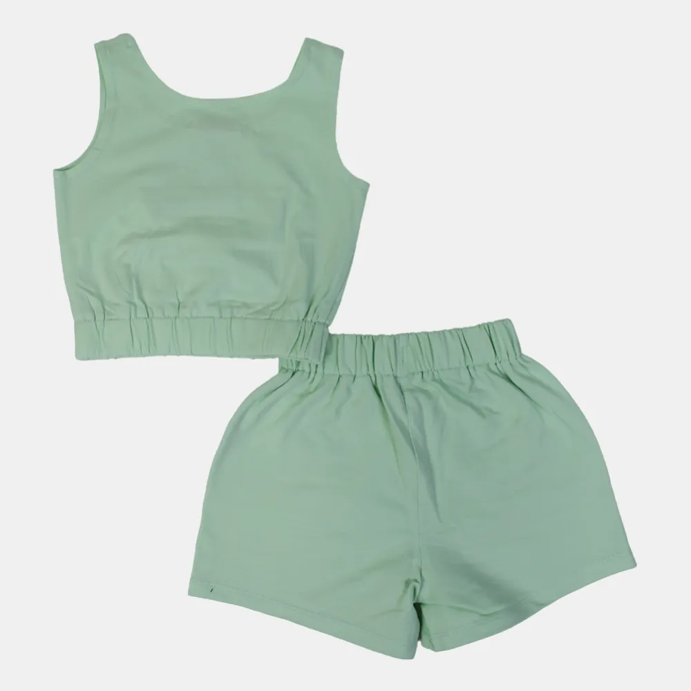Girls' Cotton Sleeveless 2-Piece Outfit Set