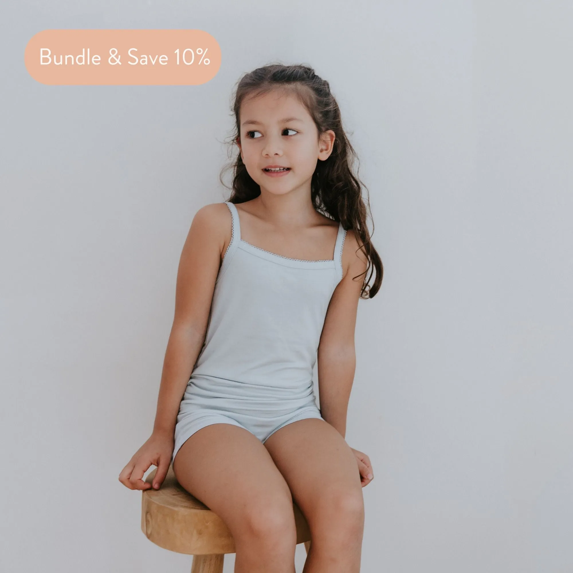 Girls' Tencel™ Micro Modal Shorties - Set Of 2 Babykids_just-peachy